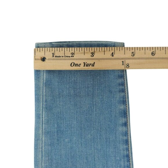 American Eagle Super Stretch Jegging Womens 8L Whiskered Distressed Ripped Denim - Picture 6 of 15